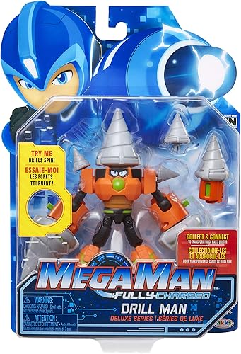 Miniatura 6 de Jakks Pacific Fully Charged - Figura de acción articulada de lujo Drill Man con taladros giratorios y accesorio Drill Man Buster (para cambiar a la