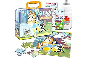 Bluey Tin Lunch Box Puzzle Bundle | Bluey Lunchbox with Bluey Puzzle...