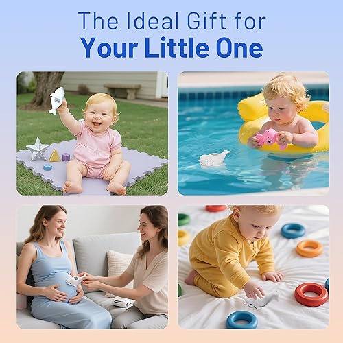 Miniatura 8 de Termómetro de baño para bebés recién nacidos y bebés, monitor digital flotante de temperatura del agua con temporizador y pantalla LCD, esenciales