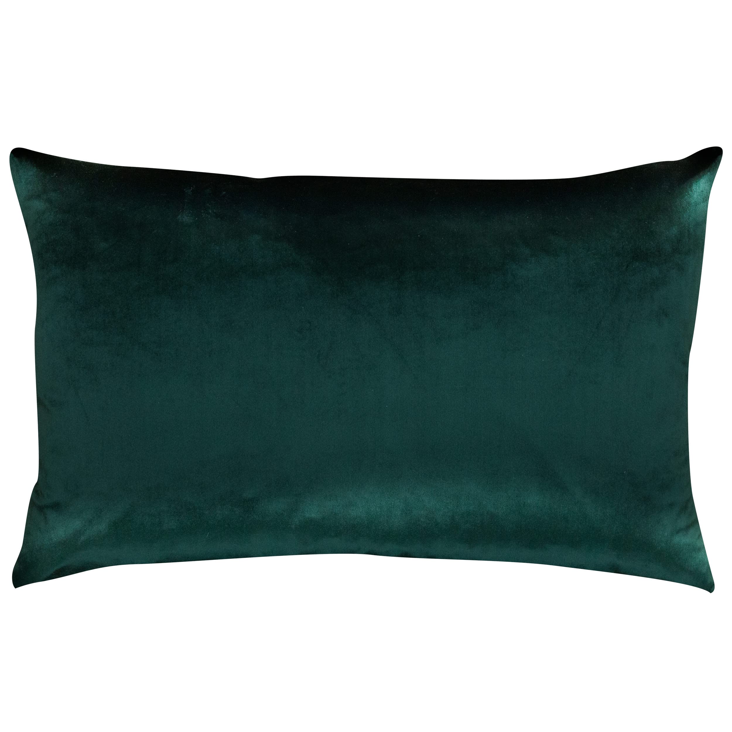 Linen Loft Green Bella Plain Velvet Xl Rectangular Cushion Cover. Supersoft Velvet Chenille. Modern And On-Trend Home Accessory. 23X15 Xl Rectangle Cushion Cover Only.