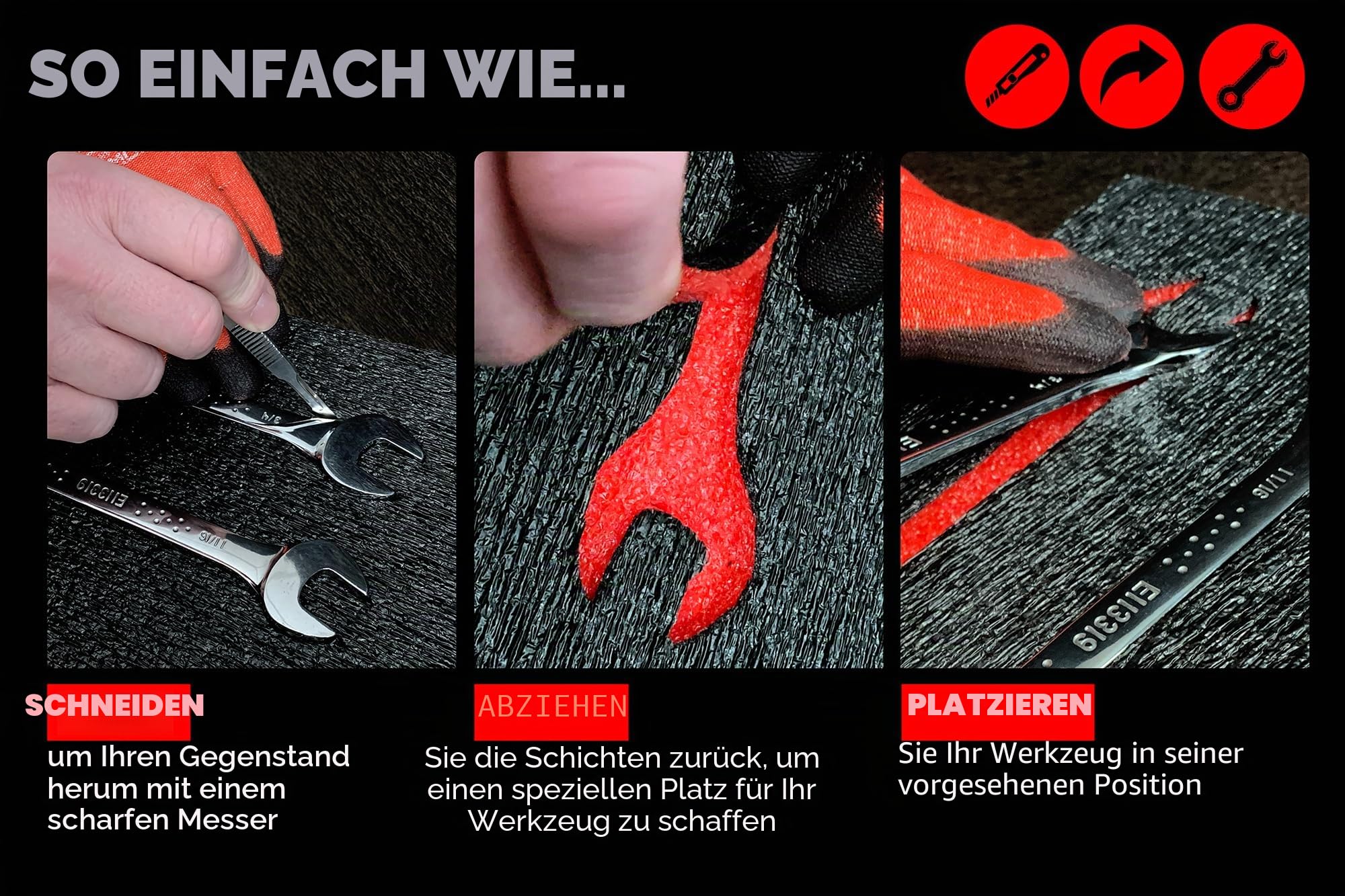 Shadow Foam – Makpac Einsatz [Doppelpack] Anpassbarer Schaumstoff für Makpac Modular-Systeme | Ideal für Lean, 5S, Kaizen & Custom Organizer (50 mm, Blaugrün)