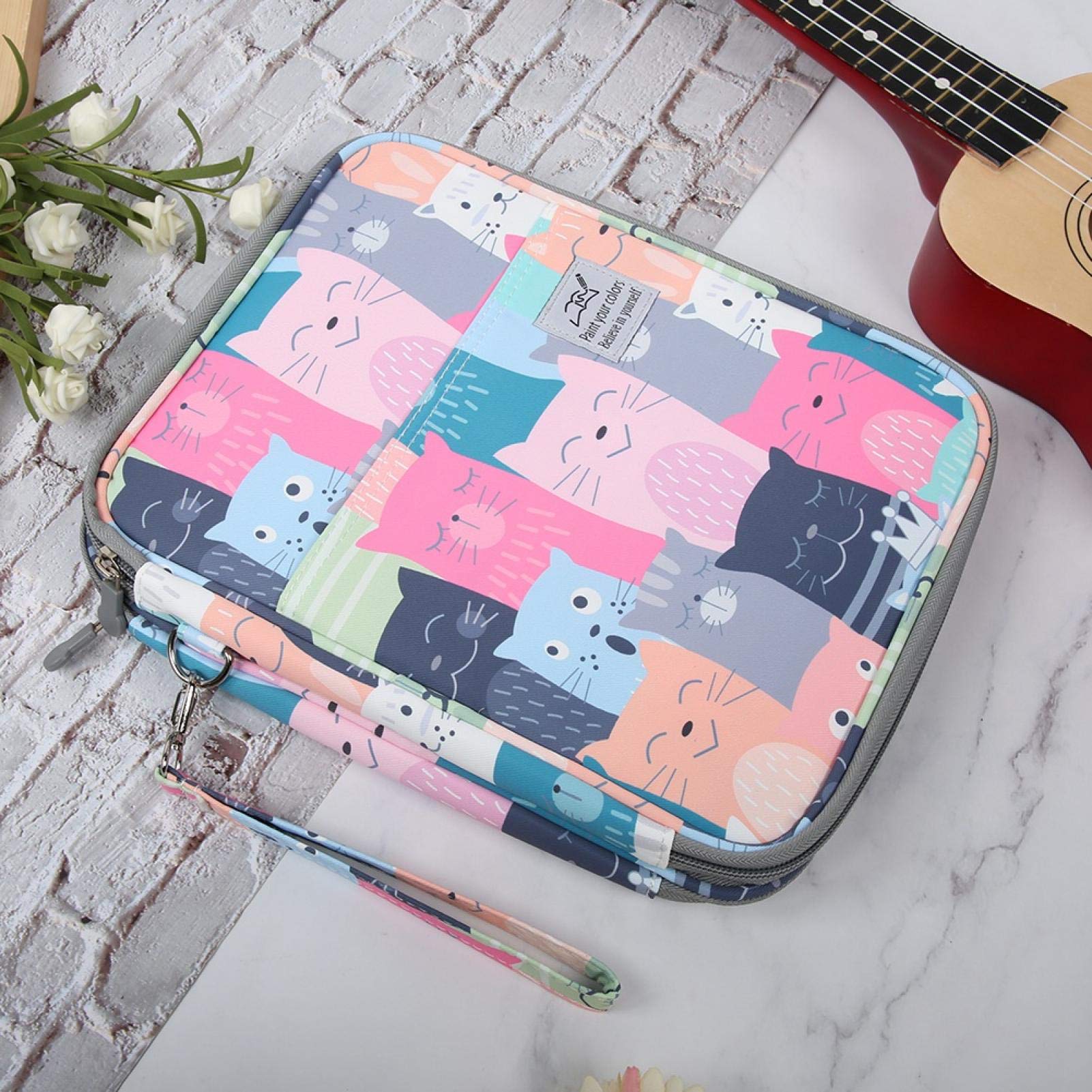 216 Slots Large Capacity Pencil Bag Case Organizer Cosmetic Bag For Colored Pencil Watercolor Pen Markers Gel Pens Great Gifts - 21 - View #5