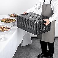 Vista 6 de Restaurantware-Cater Tek 42 Quart Catering Hot Box, 1 Top Load Insulated Food Pan Carrier - Holds 1 Full Size 8â€ Deep Pan, Collapsible, Black EPP