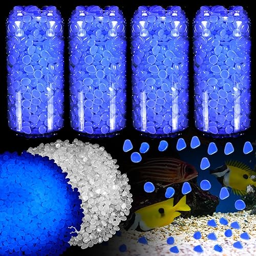 Miniatura 7 de 12000 piedras que brillan en la oscuridad que brillan en la oscuridad, piedras brillantes para jardín, al aire libre, pecera, guijarros luminosos