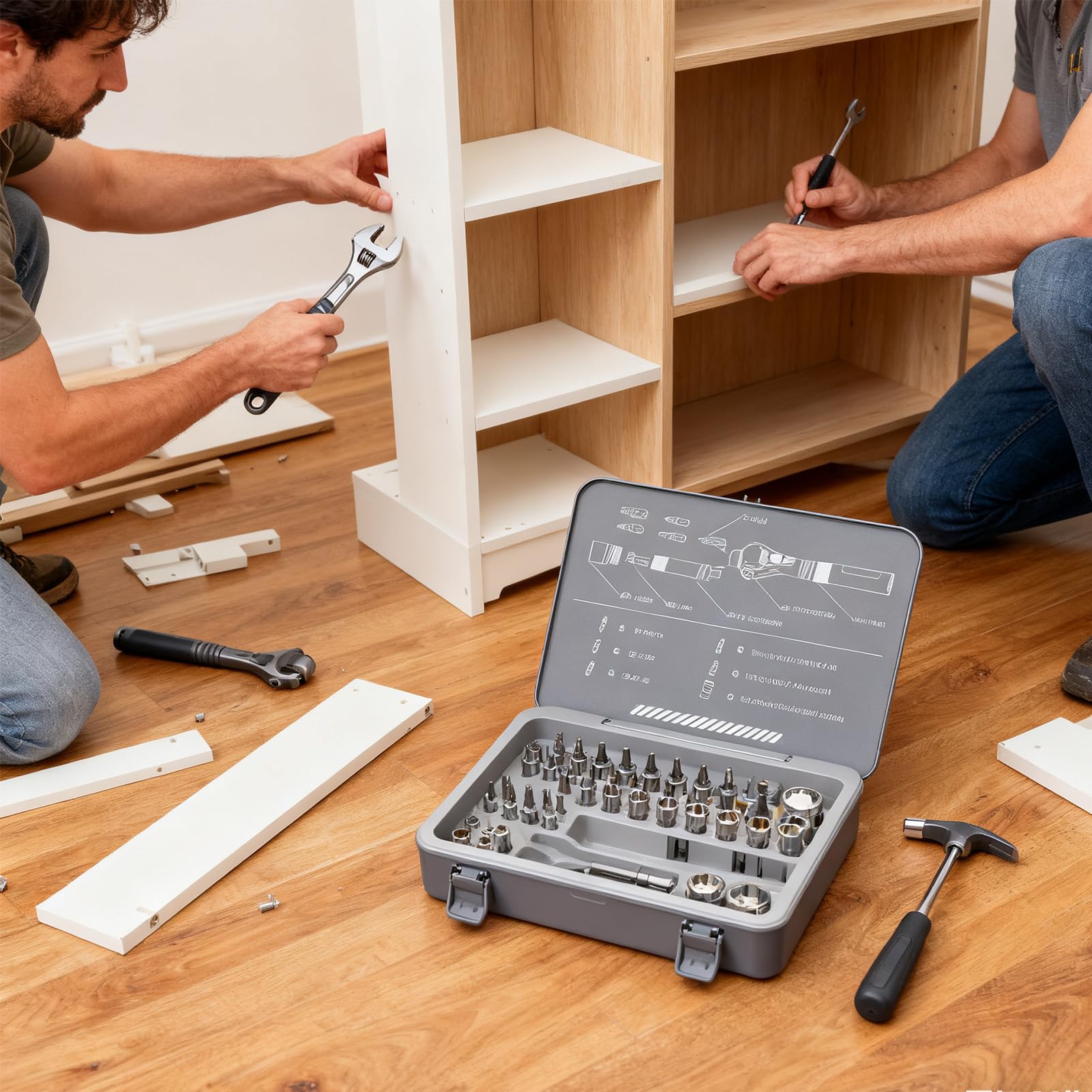 Set Cacciaviti A Cricchetto 40-In-1 Precisione Ergonomico Portatile | Kit punte domestico Per Meccanico Elettricista Elettronica Edilizia Falegnameria Idraulica Casa Industria Mobili