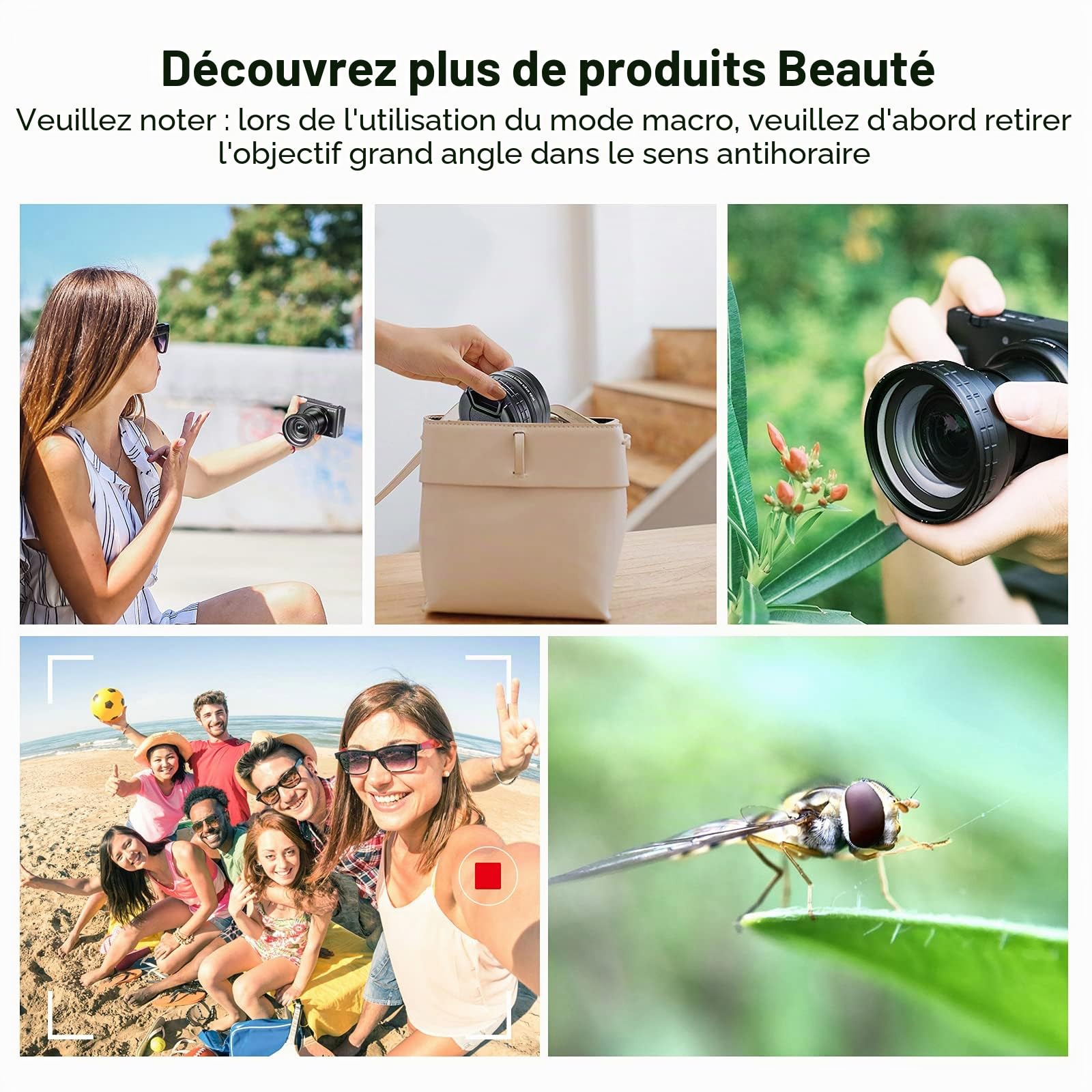 Objectif Grand Angle pour Sony ZV1, ULANZI WL-1 Grand Angle 18 mm avec Macro 10X, Objectif auxiliaire 2 en 1 pour Appareil Photo Sony ZV1