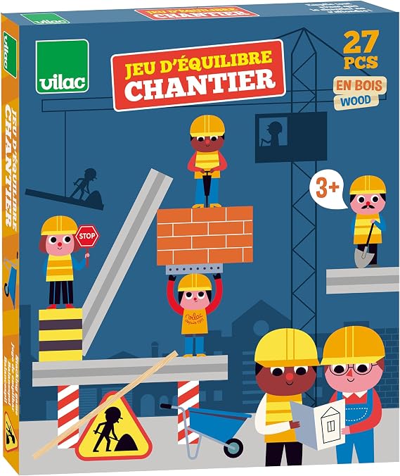 Vilac Construction Site Equilibrist Game Ingela P.Arrhenius Construction Balance Game