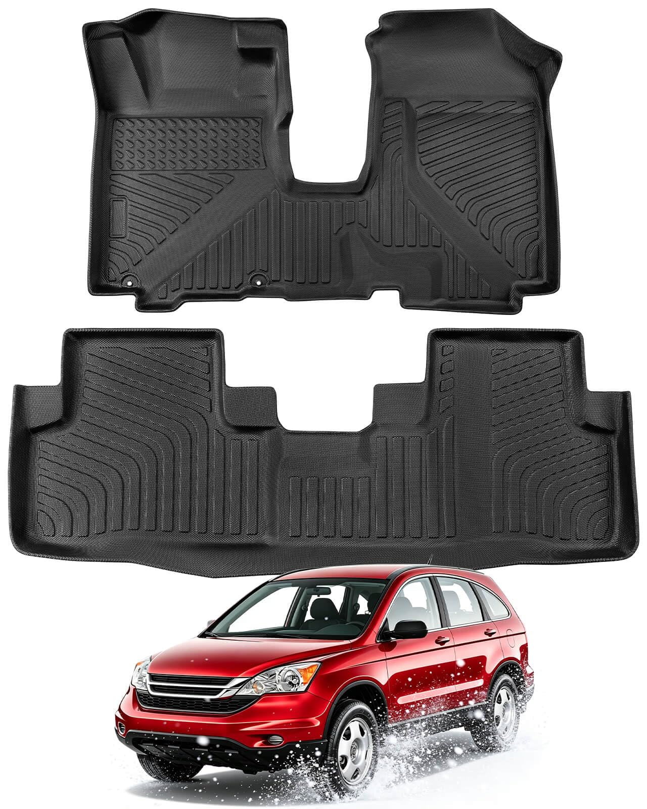 Car Floor Mats for Honda CRV 2007-2011 (Not for EX-L), Black