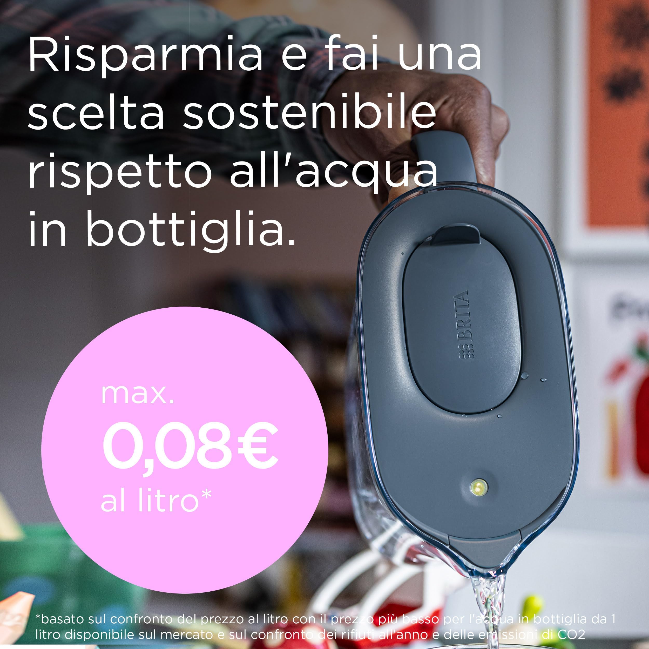 BRITA Caraffa filtrante Style Essential XL Stone Blue (3,6L) incl. 1 x filtro BRITA MAXTRA PRO PURE PERFORMANCE