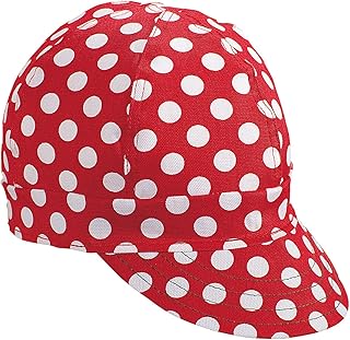 Mutual Industries 7321-0-0 Kromer Red/ White Dot Style Welder Cap, Cotton, Length 5