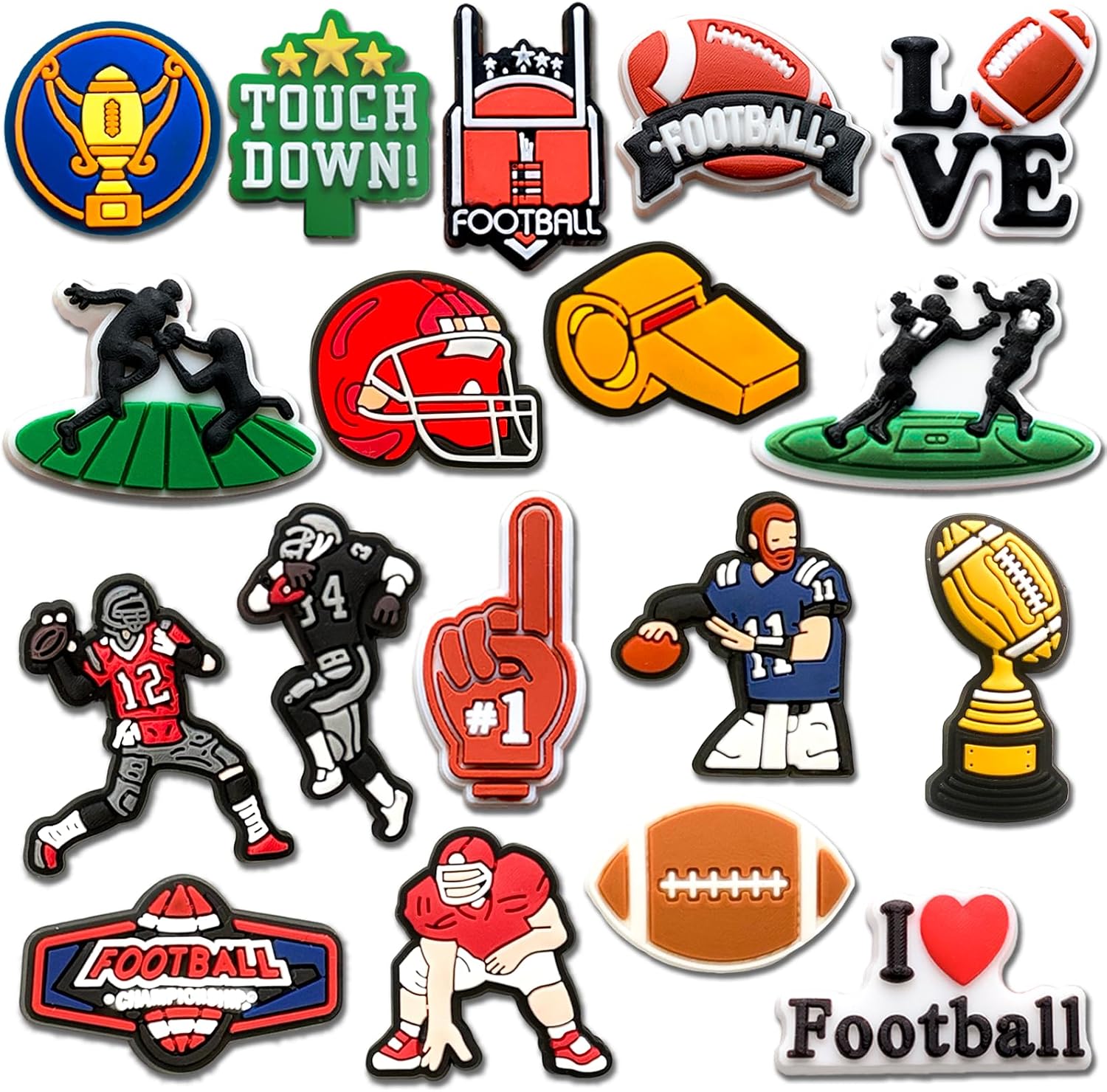 Baseball Basketball Soccer Swim Running Shoe Decoration Charms for Croc Clog, Tennis Volleyball Football Charms Accessories
