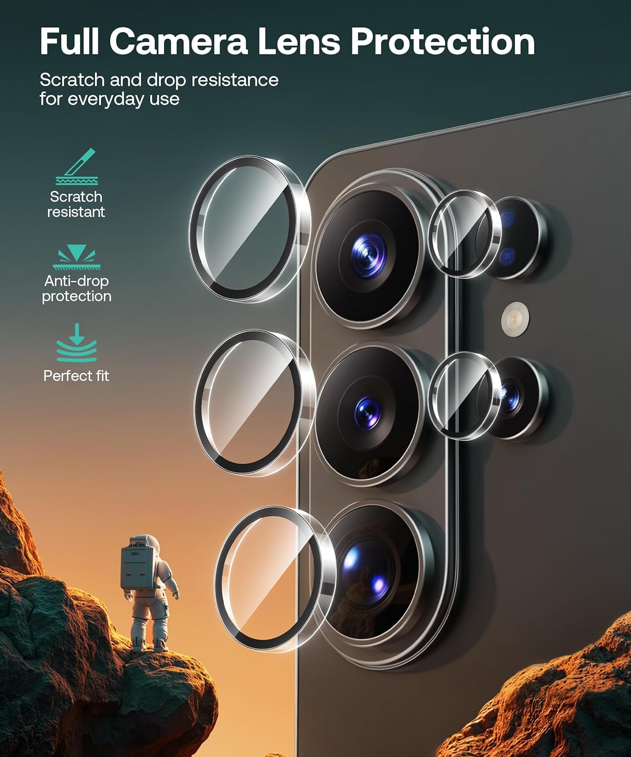 GolbinBox 2+1 Pack for Samsung Galaxy S26 Ultra Screen Protector with Camera Lens Protector [12FT Military-Grade] 9H Hardness Aerospace Tempered Glass for S26Ultra Full Coverage, Phone Case Fit (6.9" 2026)