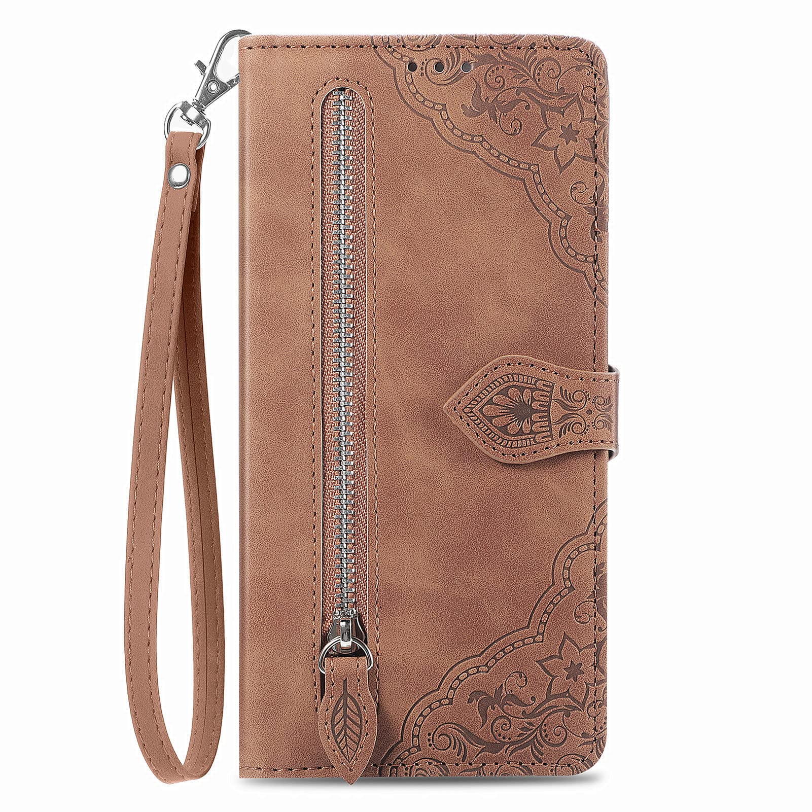 Handyhülle Für Google Pixel 8 Pro – Flip Case Mit Kartenfächern & Ständer, Kunstleder Braun – Stoßfestes Wallet Cover