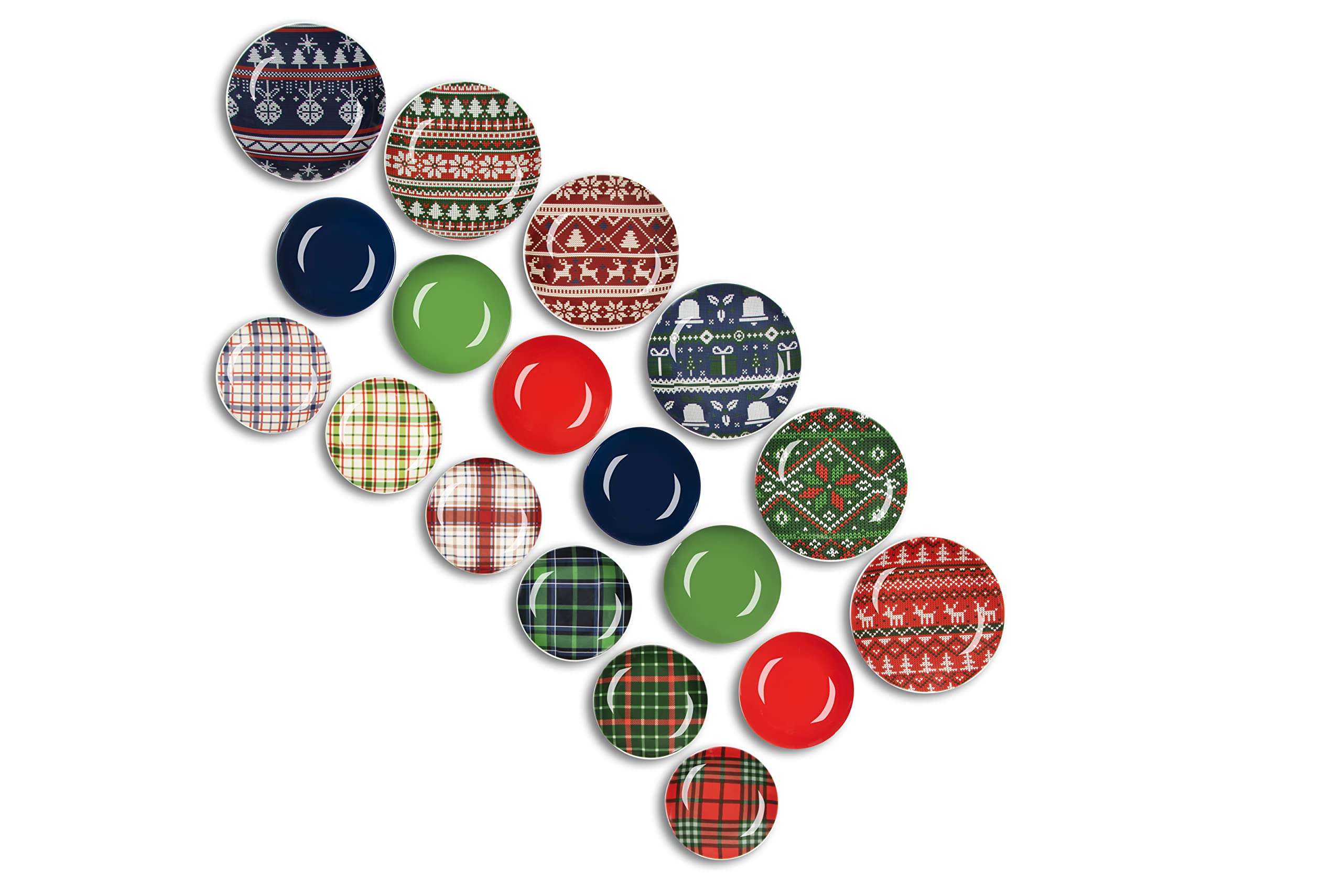 Excelsa Fall Winter Servizio Piatti 18 Pezzi, Porcellana e Stoneware, 6 Persone