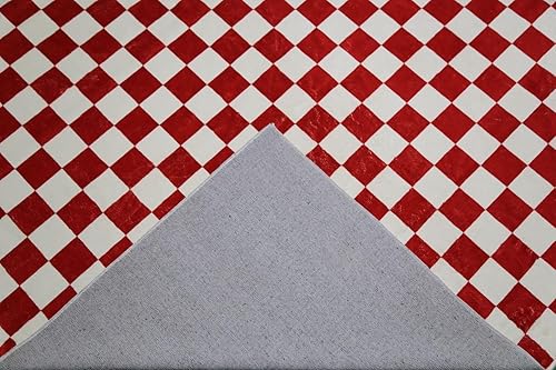 Miniatura 6 de Alfombra a cuadros grande de 6 x 9 pies, alfombra decorativa geométrica para interiores con respaldo antideslizante para dormitorio, sala de estar,