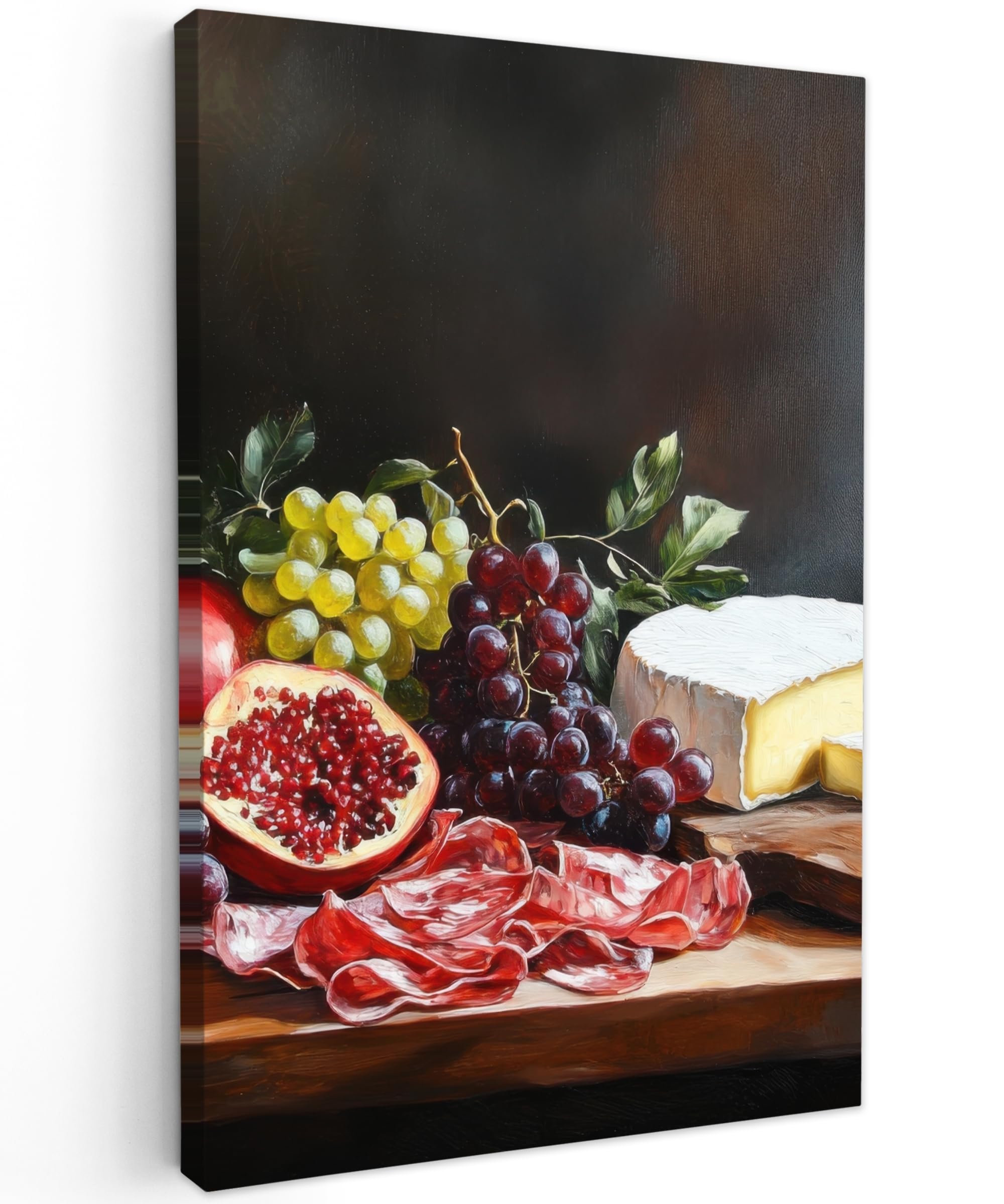 MuchoWow© Canvas Wall Art 16"x24" / 40x60 cm Decor Prints for Living Room Decorative Canvases Hall Artwork Chafing dish - Still life - Vintage