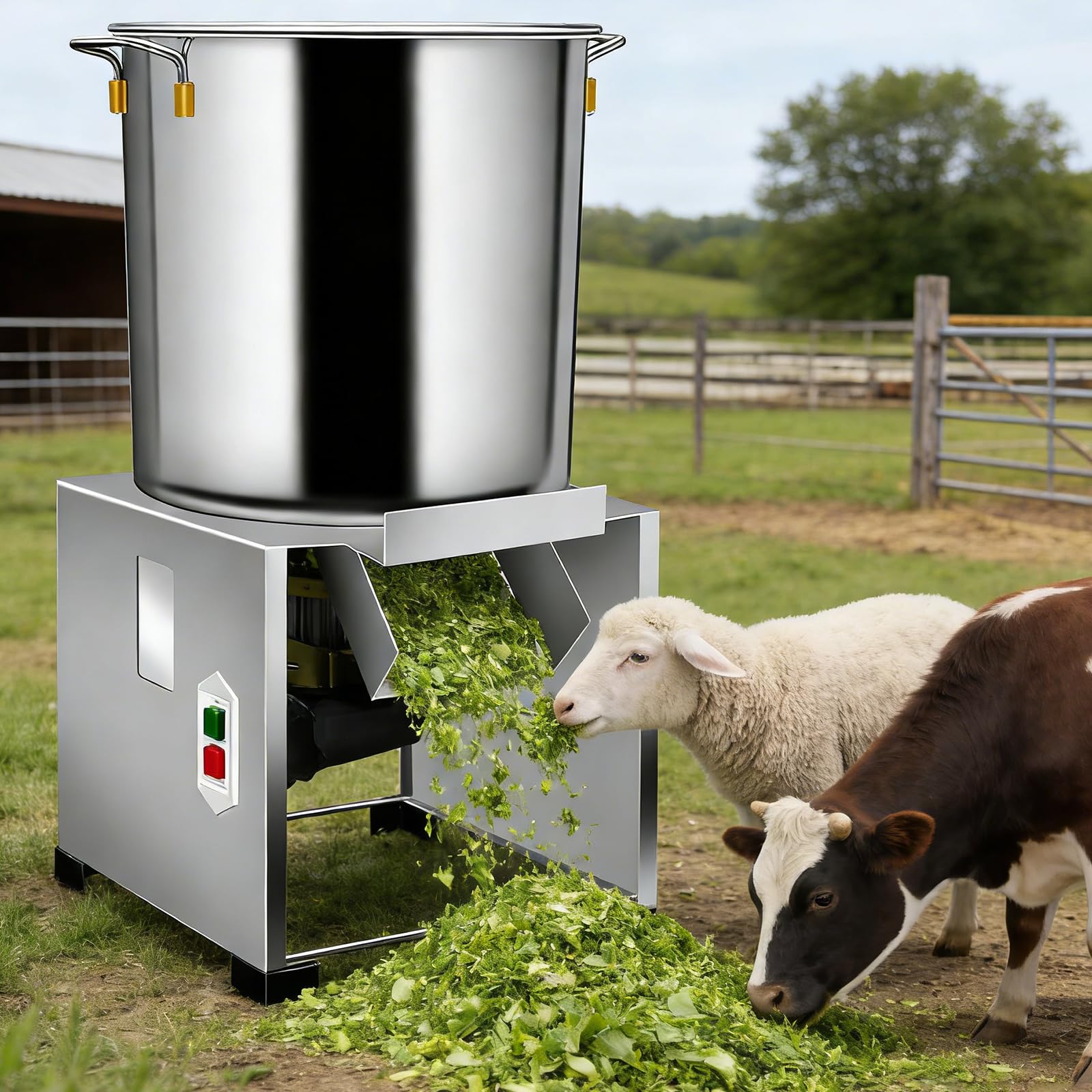 Procesador de alimentos, picador multifuncional, 3500 RPM de alta potencia, acero inoxidable grueso, ideal para cocinar en casa, alimentación de aves de corral, verduras, granos, cacahuetes, 1000 W