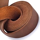 Leather Strap 1 Inches Wide Flat Leather Straps for Crafts, Full Grain Oil Tan Leather Strips for Crafts, Tooling, Belt, Garden Tools (2mm Thick 72 Inches Long Dark Brown)