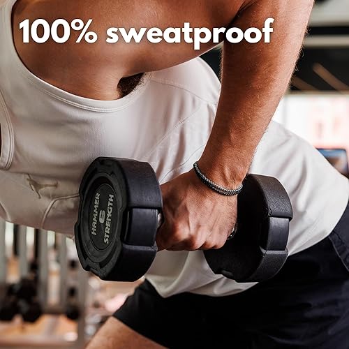 Miniatura 5 de Galis Mens Bracelet - Stainless Steel Bracelet for Men, Non Tarnish Silver Plated Rope Chain Bracelet, Stylish Birthday Bracelets For Boys & Men,