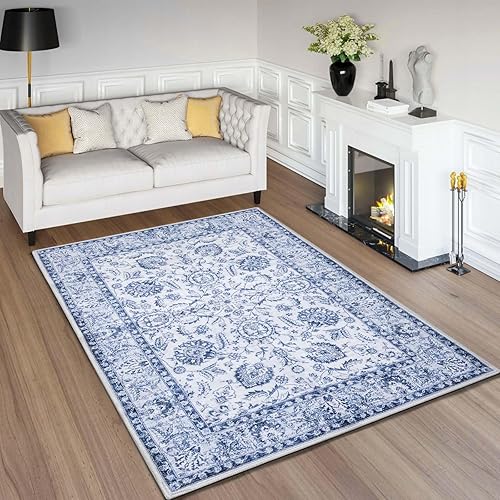 Miniatura 7 de Machine Washable Area Rug-2x3 Boho Non-Slip Entryway Rug Doormat Stain Resistant Non-Shedding Distressed Throw Carpet for Bedroom Living Room
