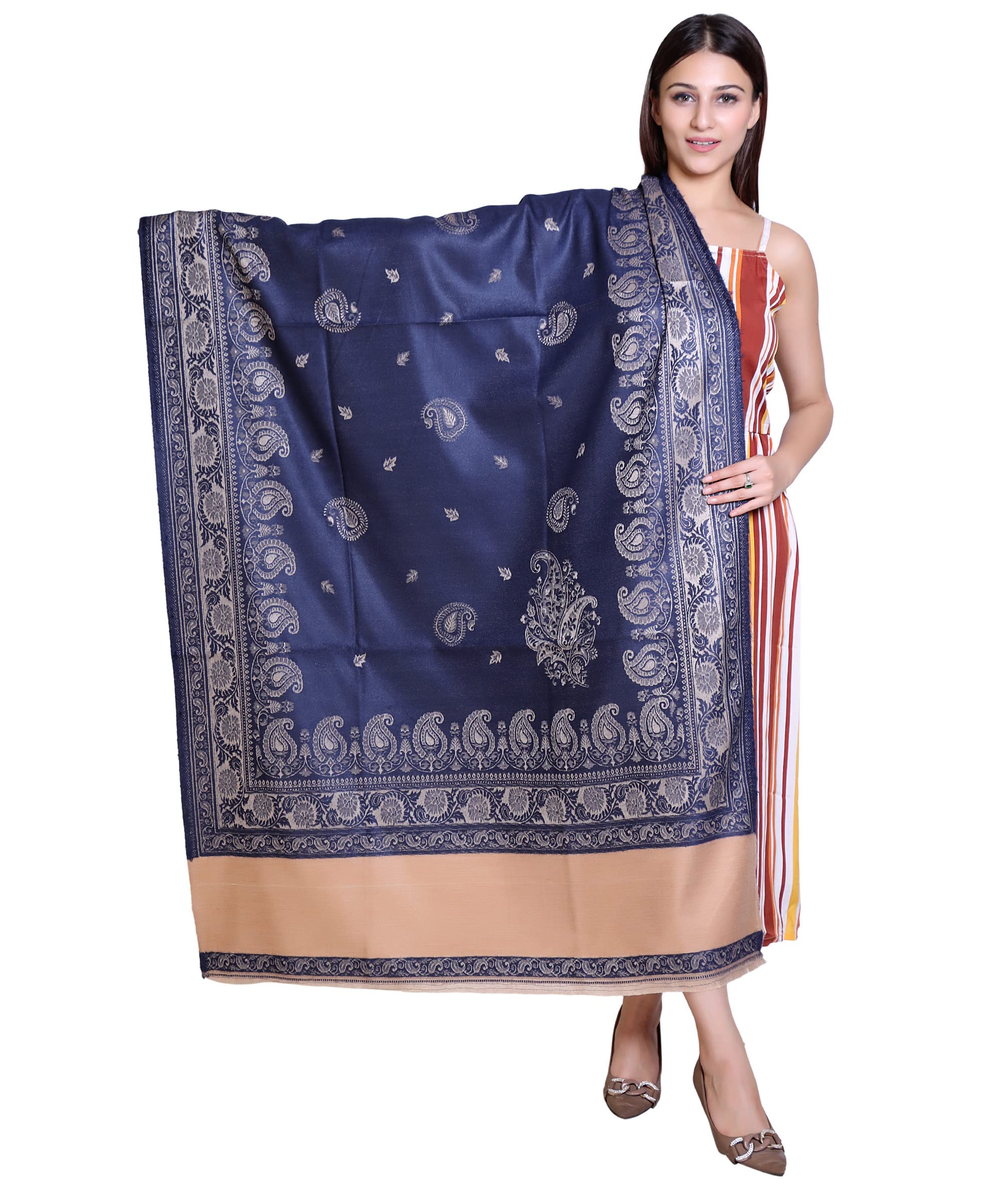 nyoly Multicolor Women Bridal Wear|Pure Wool Shawl| Shawl For Women|Size 40*80| Warm Woolen Winters Styles-picture-32