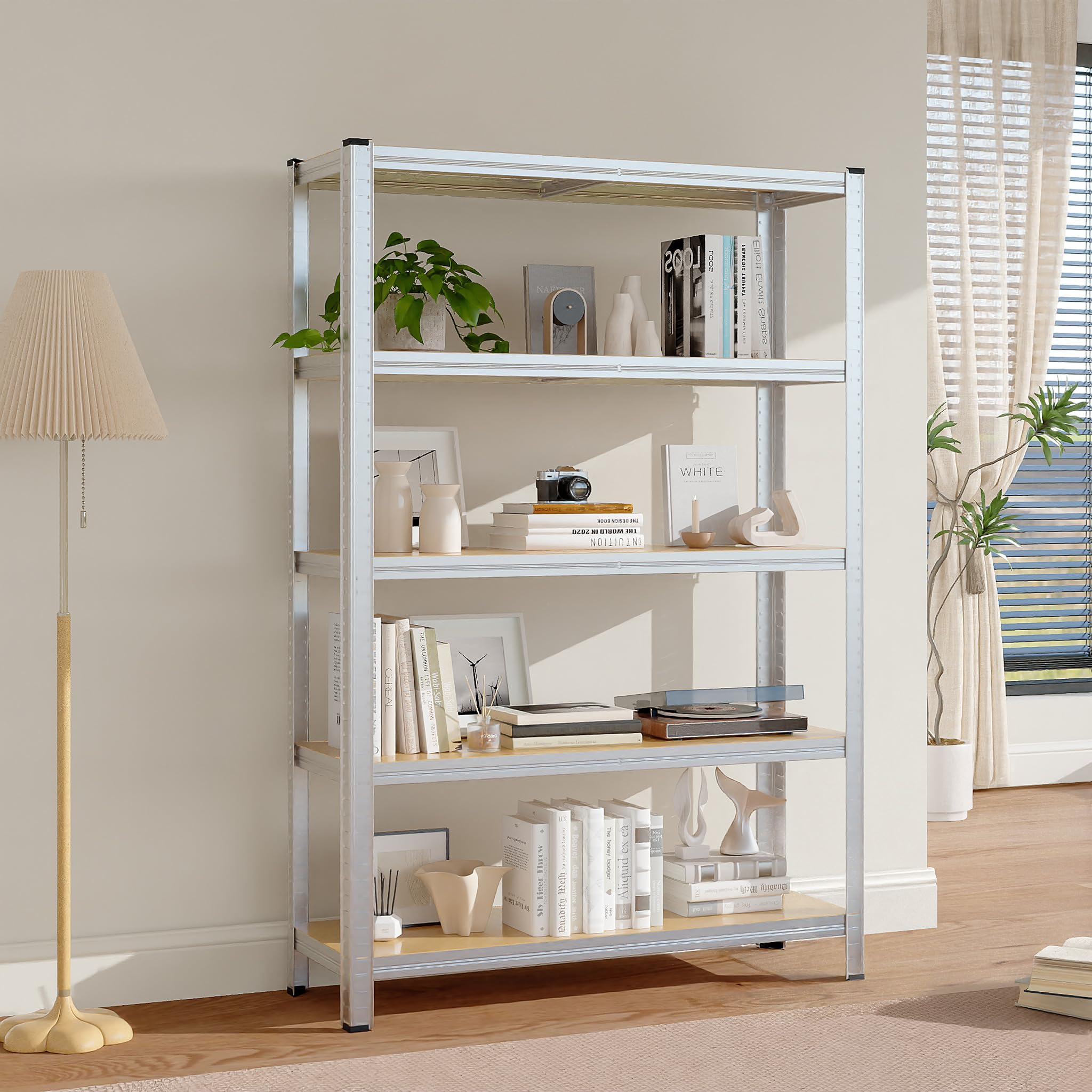 Wiltec 2x magazijnrek verzinkt 180x120x40 cm, totale draaglast 875 kg, stalen stellingkast, 5 planken