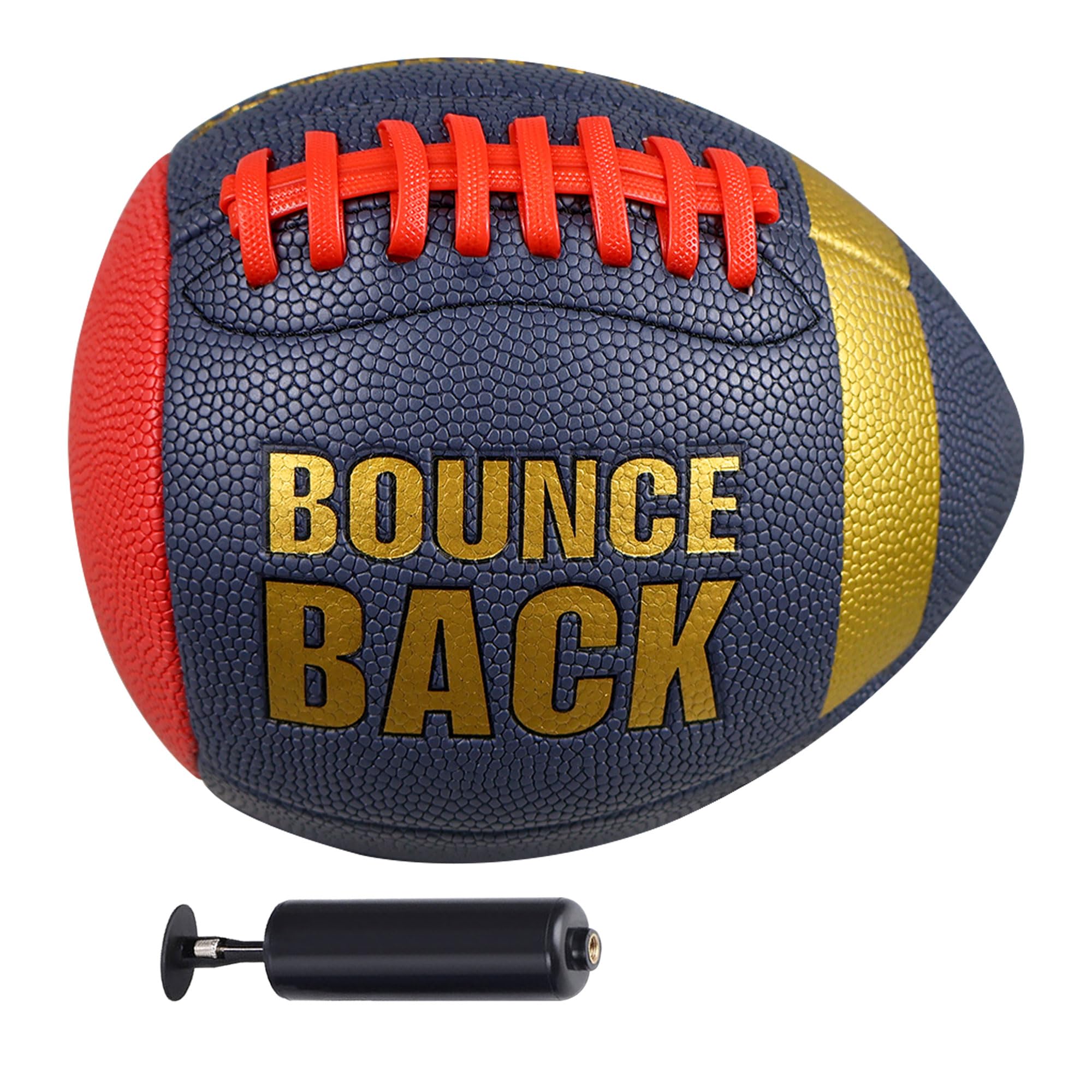 BOUNCEBACK Training Football, Youth Size & Official Size, Fatherless Football PassCatch Solo Enhancing Passing Catching(with Pump)