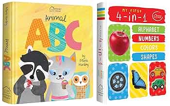 Animal ABC: Playful Animals Teach A to Z & My First 4 in 1