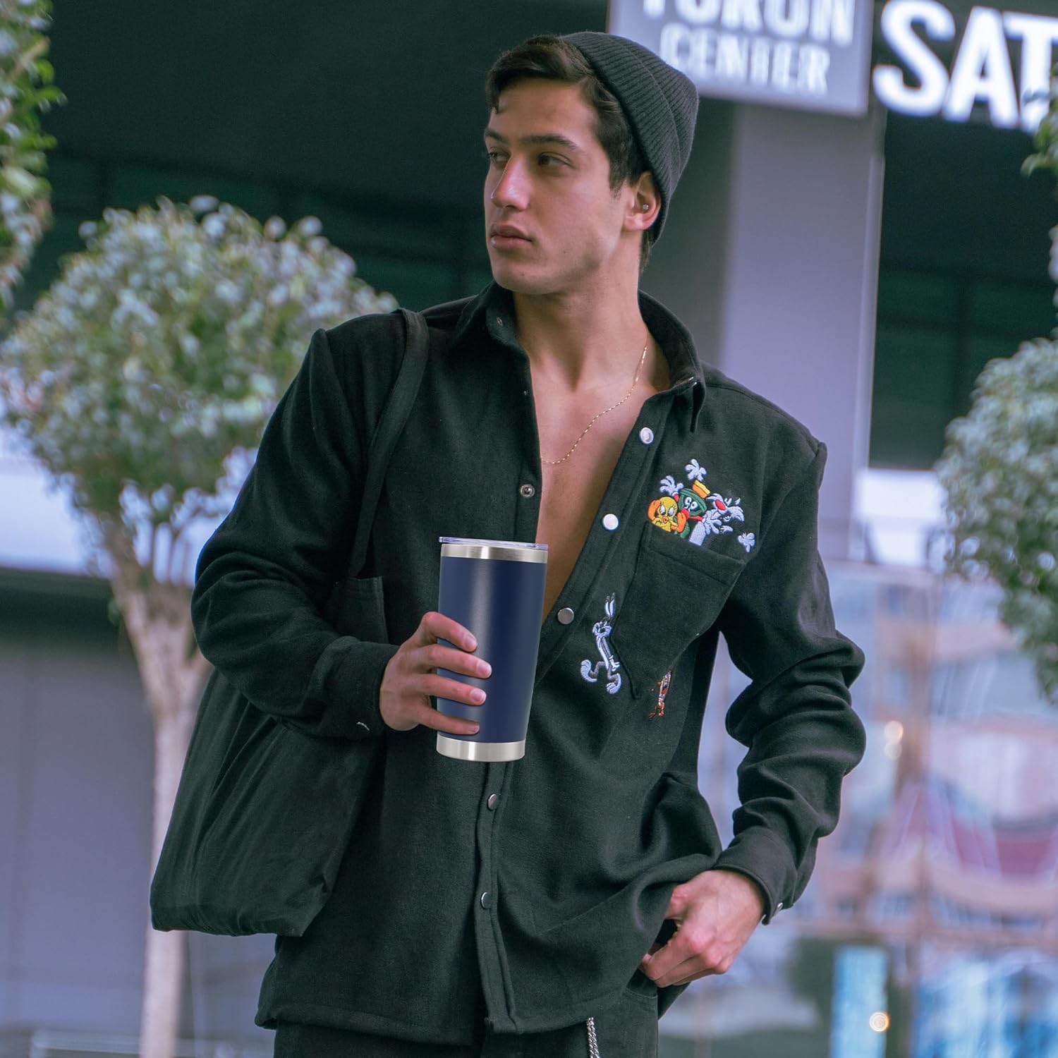 20oz Tumbler Bulk Stainless Steel Tumbler Cup with Lid Vacuum Insulated Double Wall Travel Mug, Durable Powder Coated Travel Coffee Tumbler Mug for Hot & Cold Drinks, Navy,12 Pack - Image 8