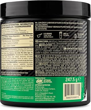 Optimum Nutrition Micronised Creatine Monohydrate Powder, 247.5g