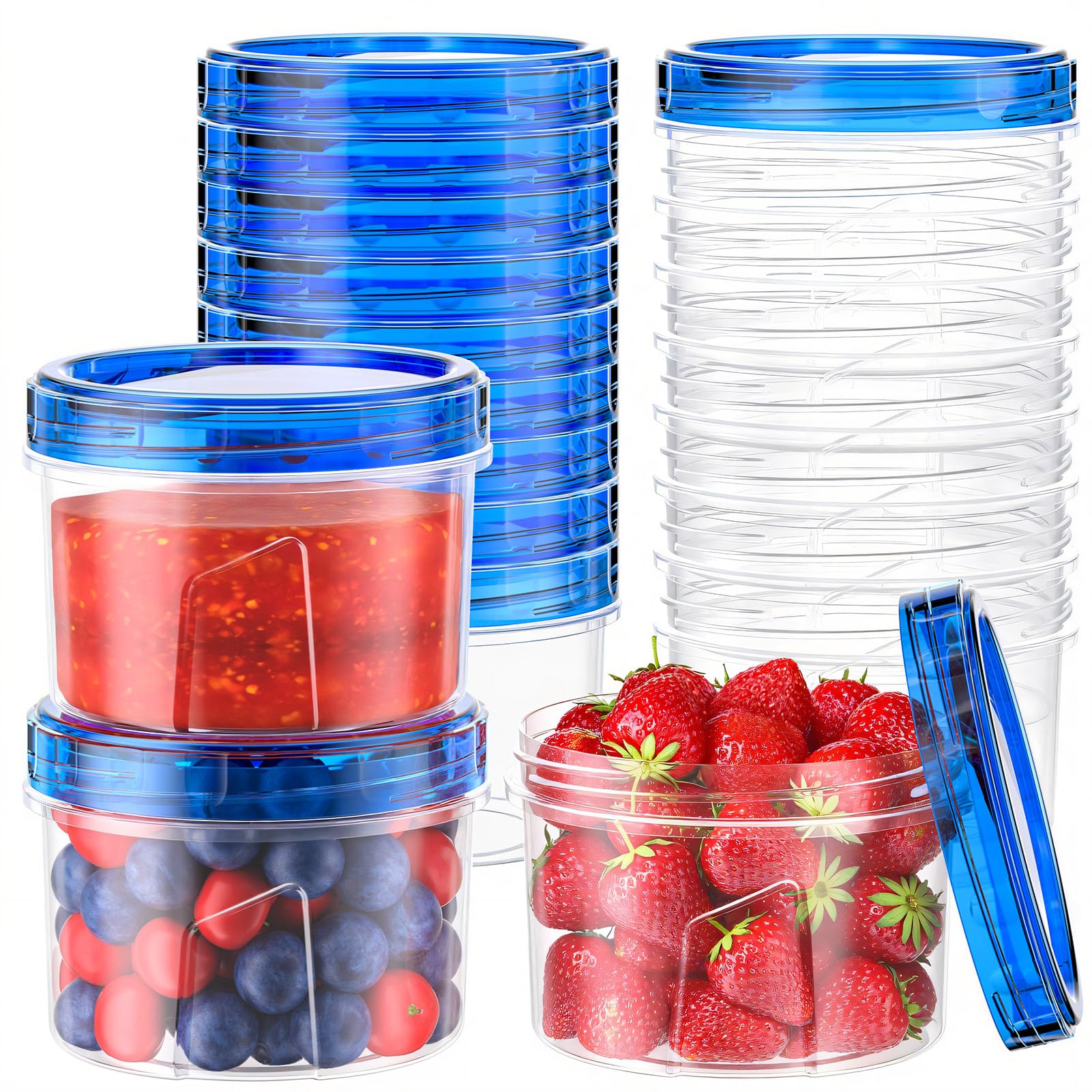 12 Pack 16 OZ Freezer Storage Containers