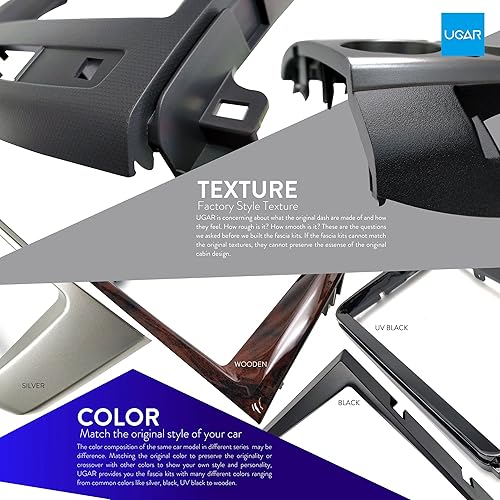 Miniatura 5 de UGAR 11-566L - Kit de montaje para radio de coche compatible con Nissan NP300, Navara, Frontier 2014-2016  Renault Alaskan 2016 +