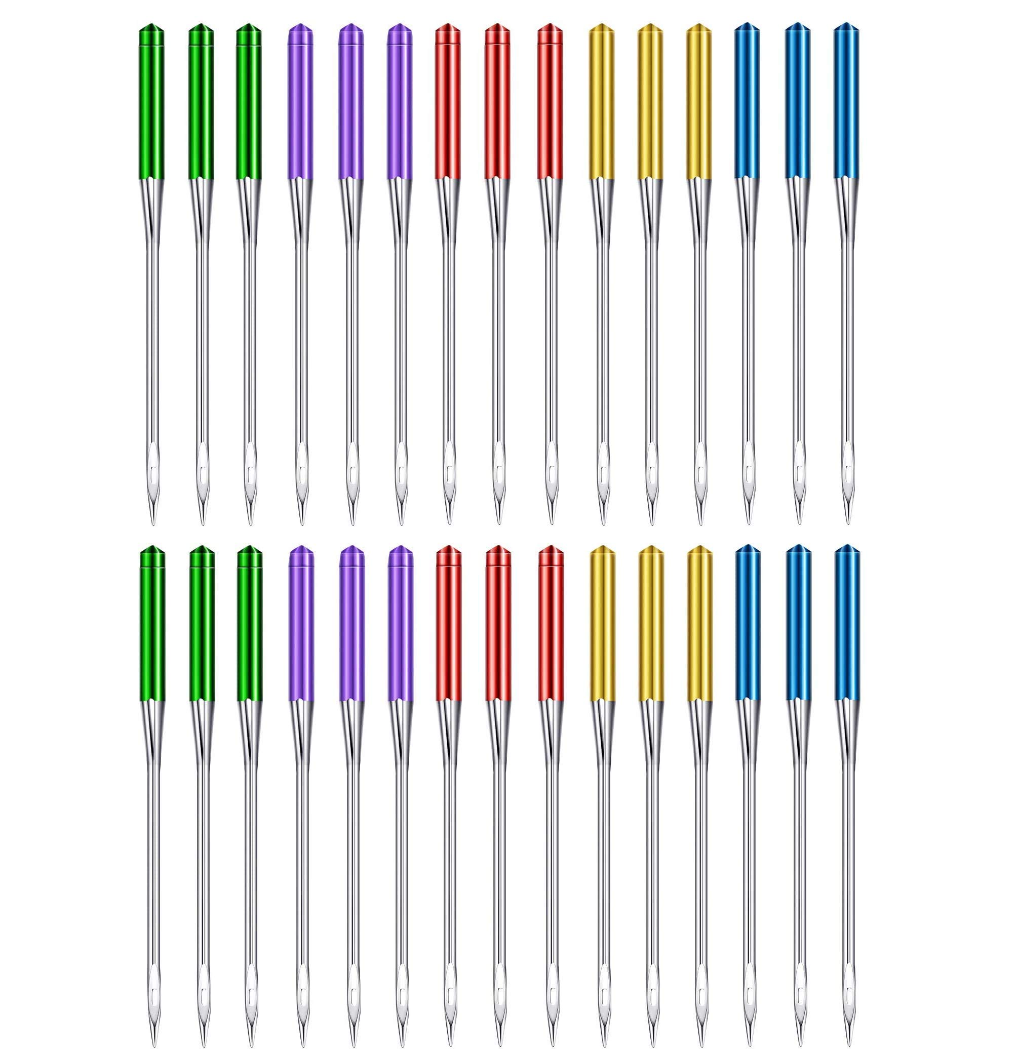 Sewing Machine Needles 30Pcs, Universal Home with Bottles (Regular/Standard) Size 65/9, 75/11, 90/14, 100/16, 110/18 Compatible with Singer Brother