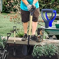 Vista 2 de Mango de pala de plástico tipo D de 1-1/4 pulgadas de diámetro interior 1.260 in mango de repuesto para pala de nieve, accesorios de rastrillo