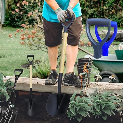 Miniatura 3 de Mango de pala de plástico tipo D de 1-14 pulgadas de diámetro interior 1.260 in mango de repuesto para pala de nieve, accesorios de rastrillo de