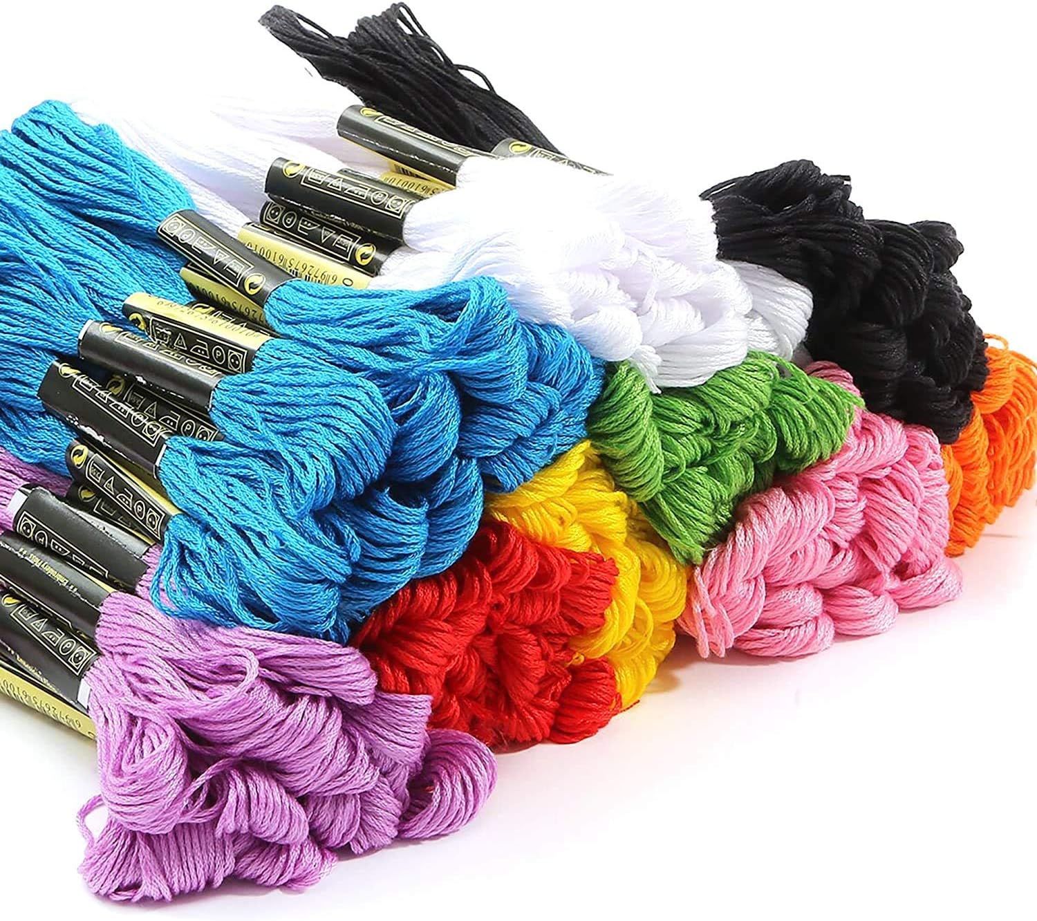 Premium Cotton Embroidery Threads Set (Pack of 50 Thread, 25 Colors)