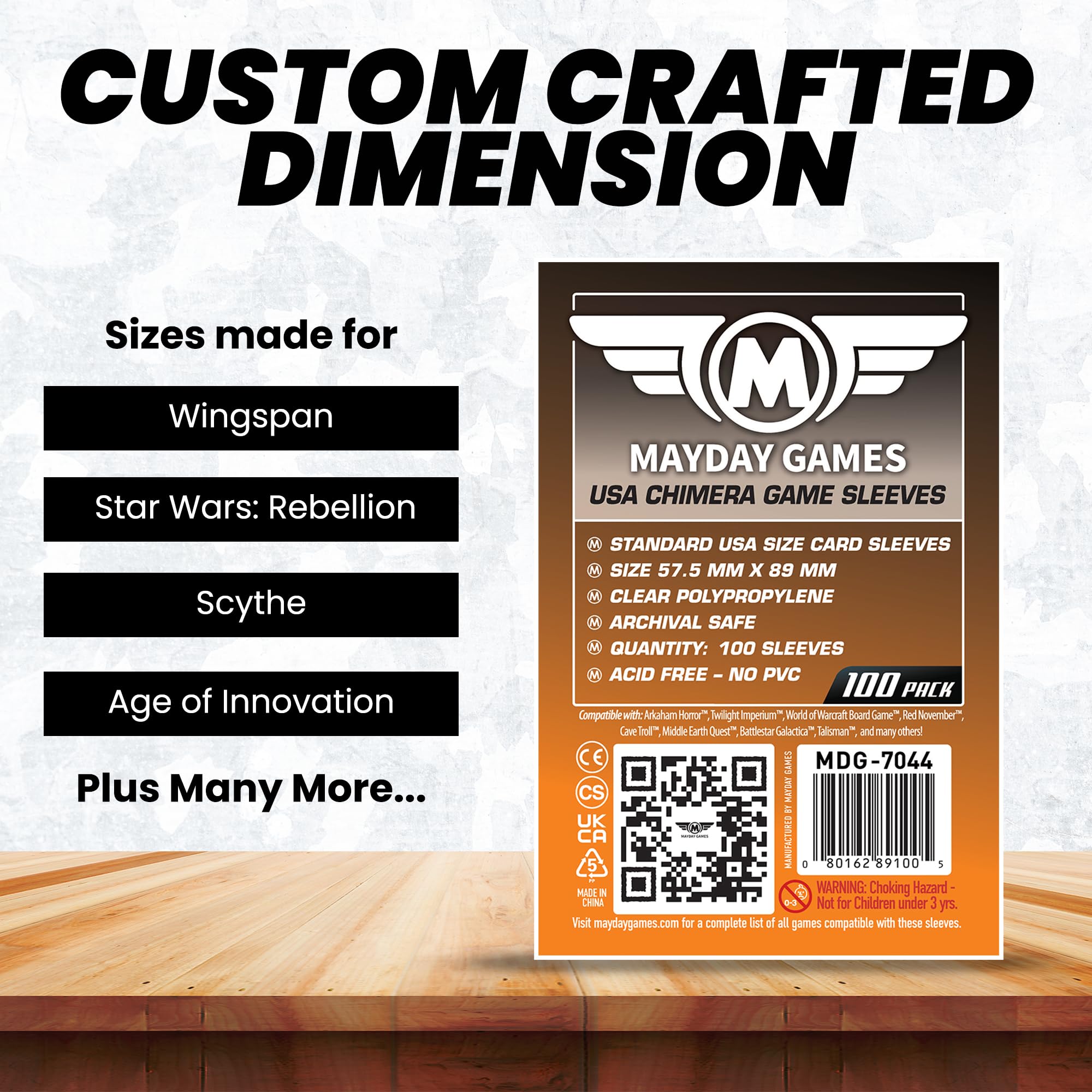 Mayday Games 57.5 x 89 mm SLEEVES Chimera USA Card Game (Pack of 100) :  Amazon.co.uk: Toys & Games