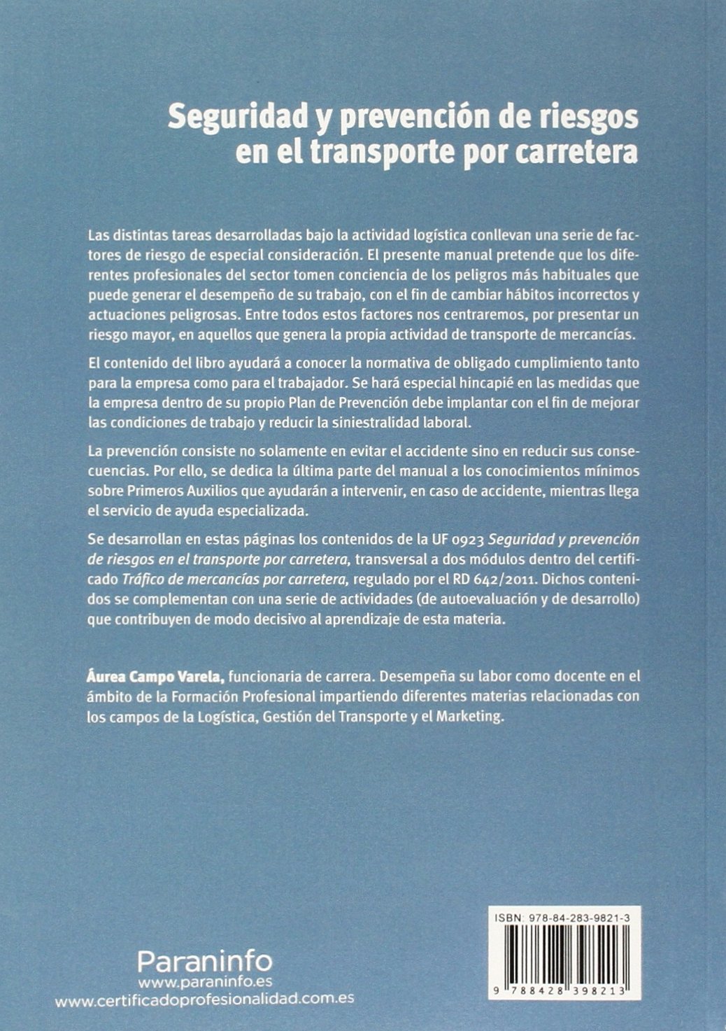 Seguridad y prevención de riesgos en el transporte por carretera