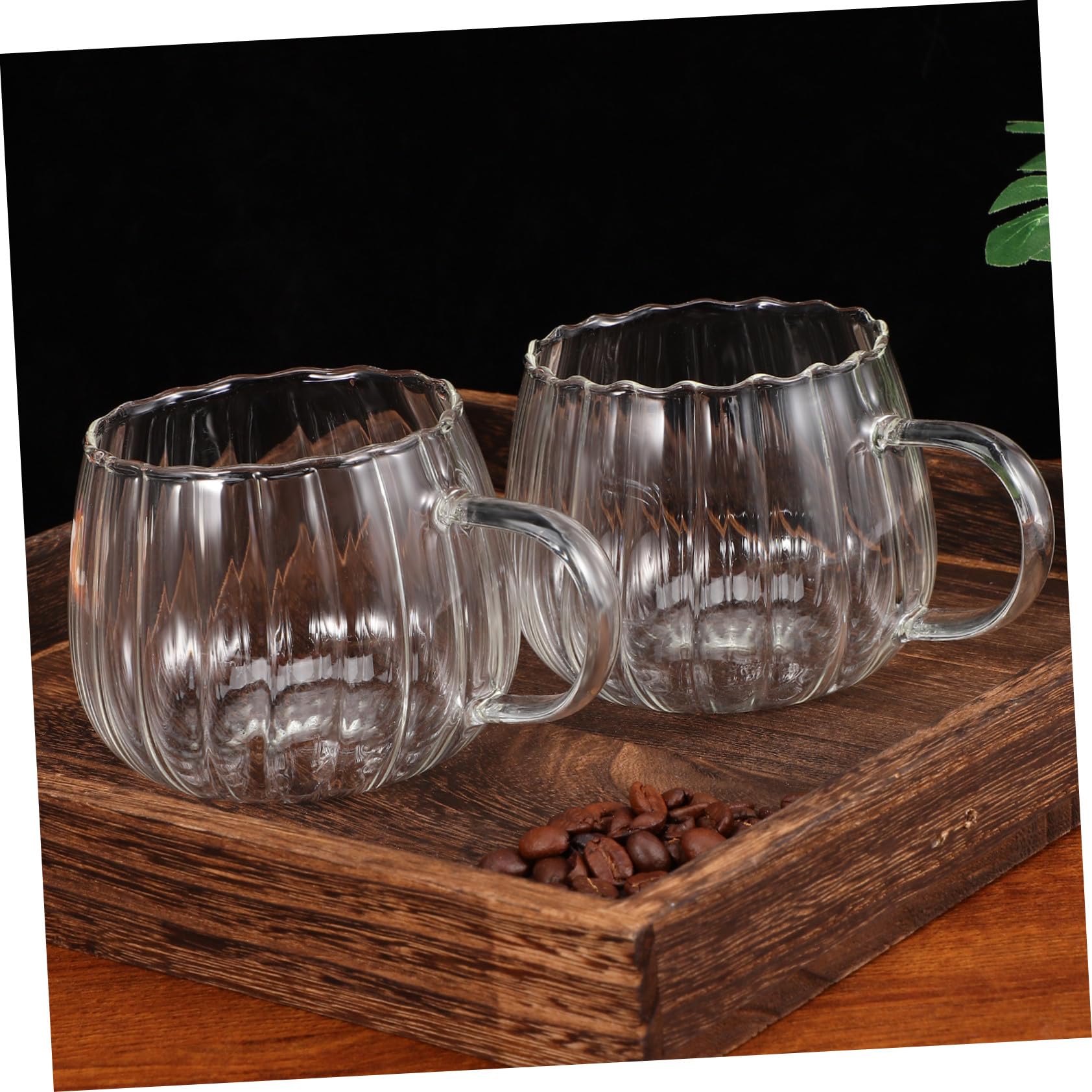 2 Piezas Vasos de Vidrio Transparentes para Leche y Café Resistentes al Calor Ligeros y Prácticos para Desayuno y Bebidas Hogar y Restaurantes