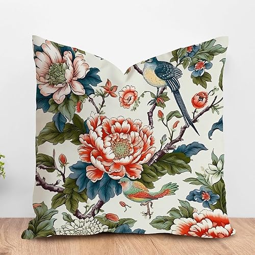 Vista 388 de ArogGeld Chinoiserie - Funda de cojín con estampado de leopardo y guepardo fucsia, con manchas de animales de vaca, color rosa oscuro, decoración