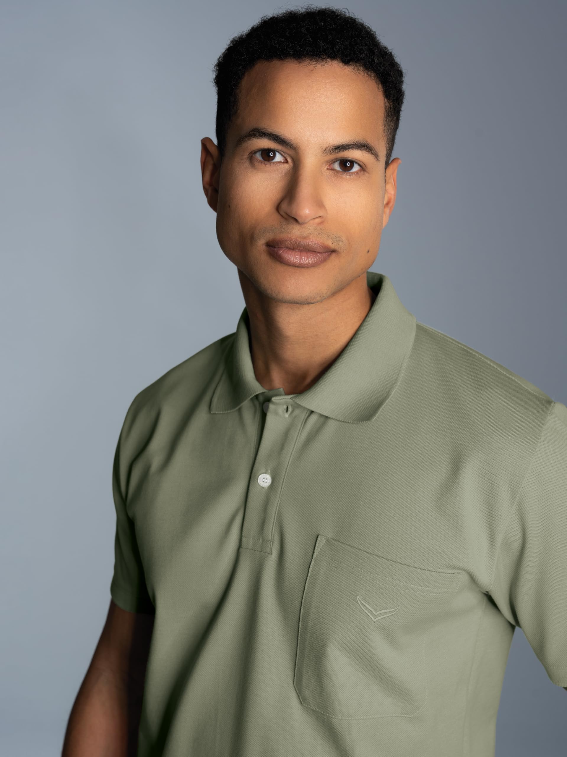 Trigema Herren Trigema Polohemd mit Brusttasche Poloshirt (1er Pack)
