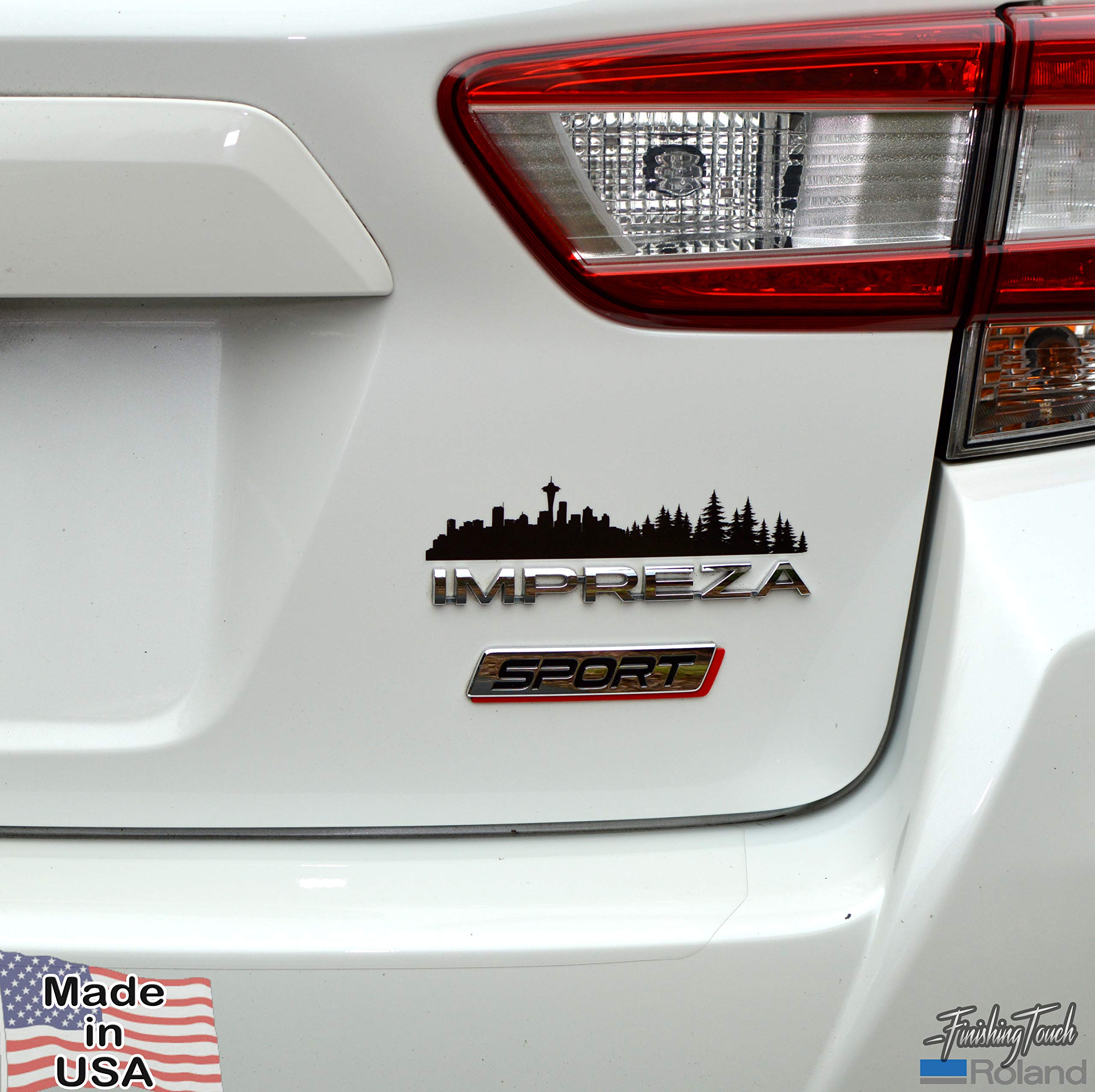 City Skyline Decal Car Trunk Badge Tree Sticker Nature Graphic (Seattle)