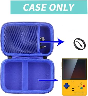 WERJIA Hard Carrying Case Compatible with Retroid Pocket Classic/Retroid Pocket Flip 2/ Flip Retro Game Handheld Console (Blue)