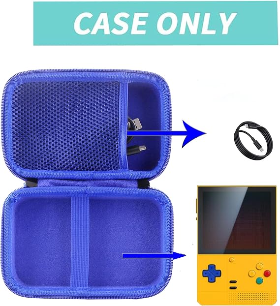 WERJIA Hard Carrying Case Compatible with Retroid Pocket Classic/Retroid Pocket Flip 2/ Flip Retro Game Handheld Console (Blue)