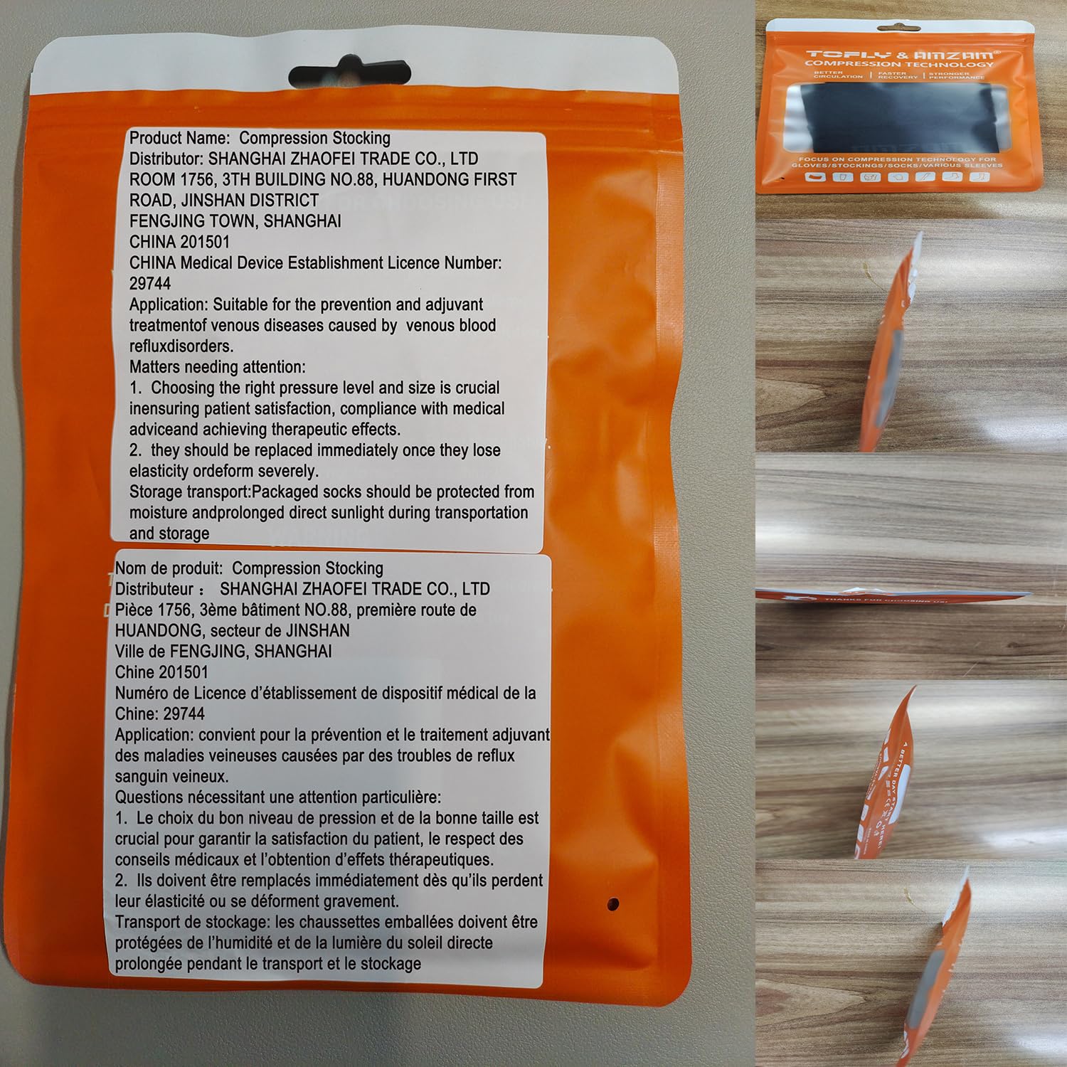 TOFLY Uda - wysokie pończochy uciskowe, kompresja gradientowa 20-30 mmHg z silikonową opaską, klasa 2, nieprzezroczyste, skarpetki uciskowe z zamkniętymi palcami, obrzęk leczenia, czarny L