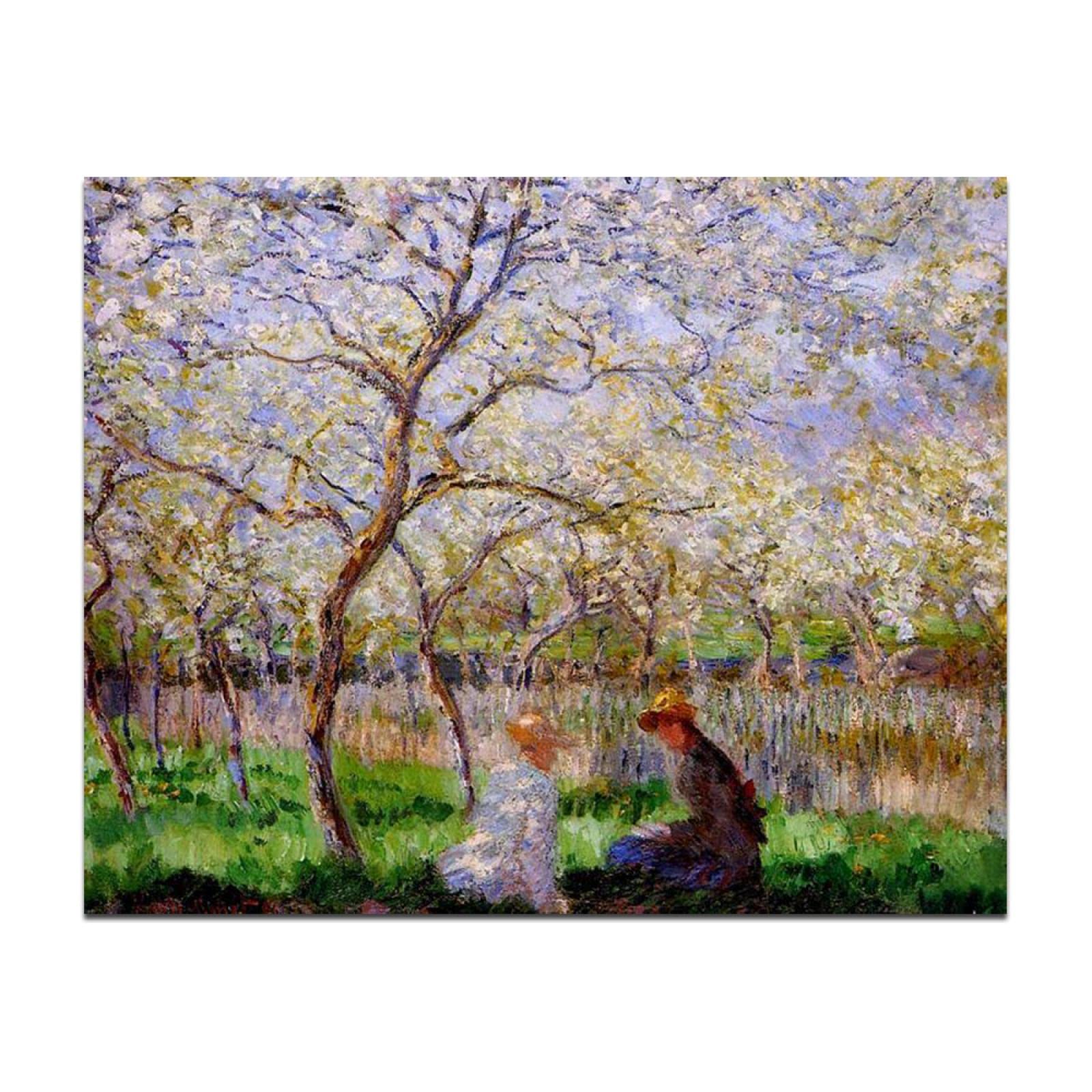 Amazon.co.jp: 印象派Claude Monet有名な絵画：春。キャンバスに印刷し
