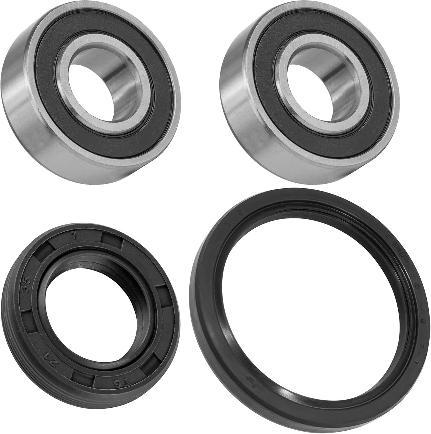 Caltric Front Wheel Ball Bearings & Seals Kit Compatible with Yamaha Dt400 Dt-400 1975-1978
