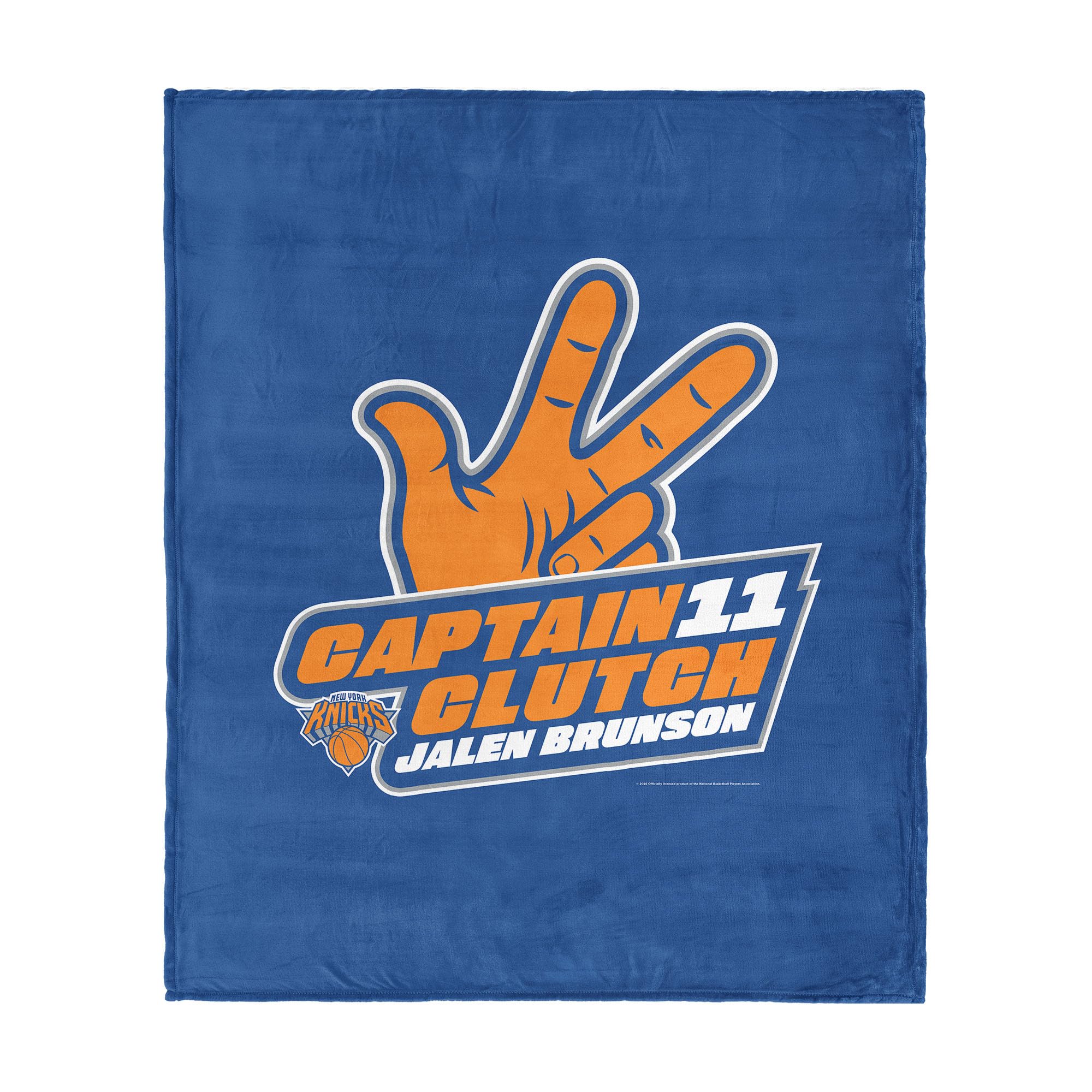 Northwest Jalen Brunson New York Knicks Captain Clutch Silk Touch Throw Blanket 50X60 Inches