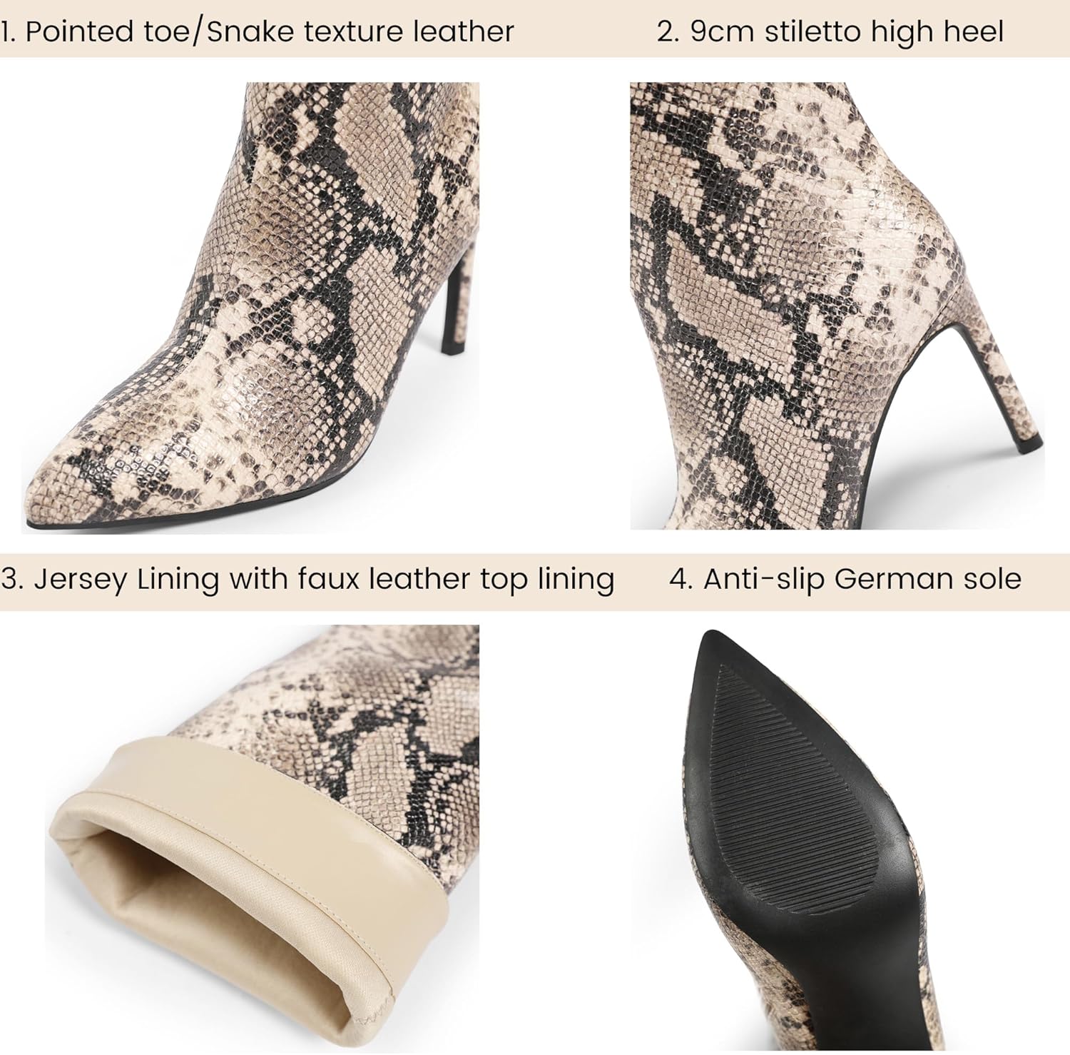 Women Knee High Boots 3 In Stiletto Heel Pointed Toe Tall Side... - Picture 18 of 40