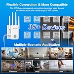NEWFAST 1200Mbps WiFi Extender,Dual-Band WiFi Signal Booster with 4 High Gain External Antennas,Wireless Repeater for Home,WPS,MU-MIMO,Supports Repeater/Router/AP Mode,4K HD Video,Stable Signal